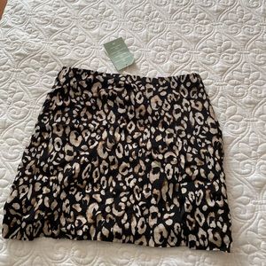 Animal print mini skirt